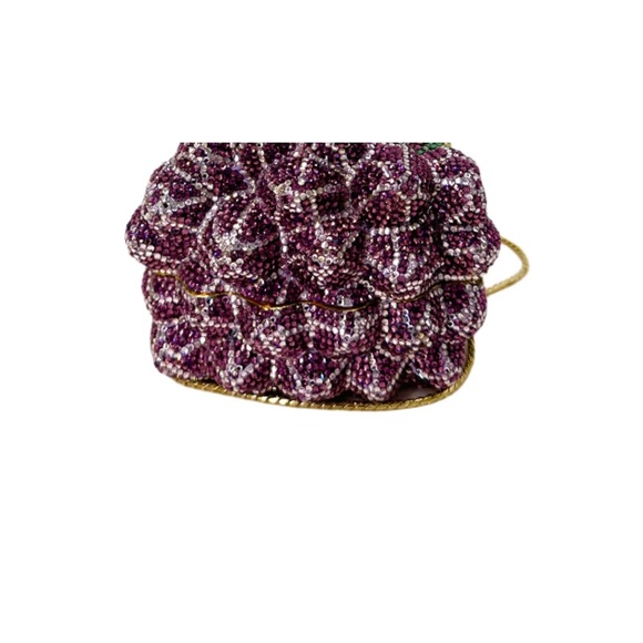 Authentic Judith Leiber Crystal Asparagus Minaudière - Picture 4 of 16